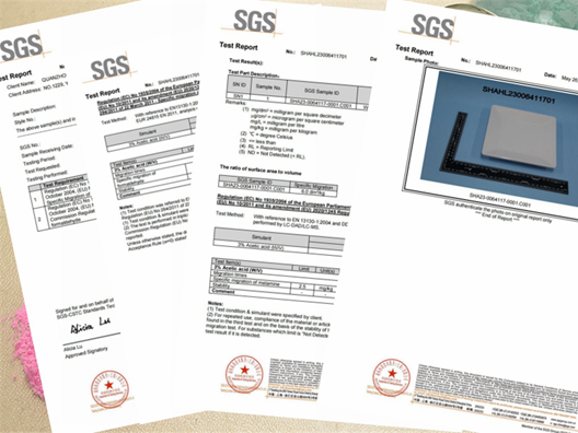 giấy chứng nhận bột nhựa melamine của SGS